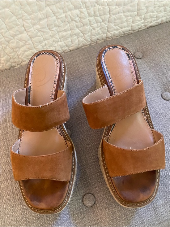 Sam Edelman Shoes - Sam Edelman Women’s Suede Double-Strap Slide Sandals in Tan